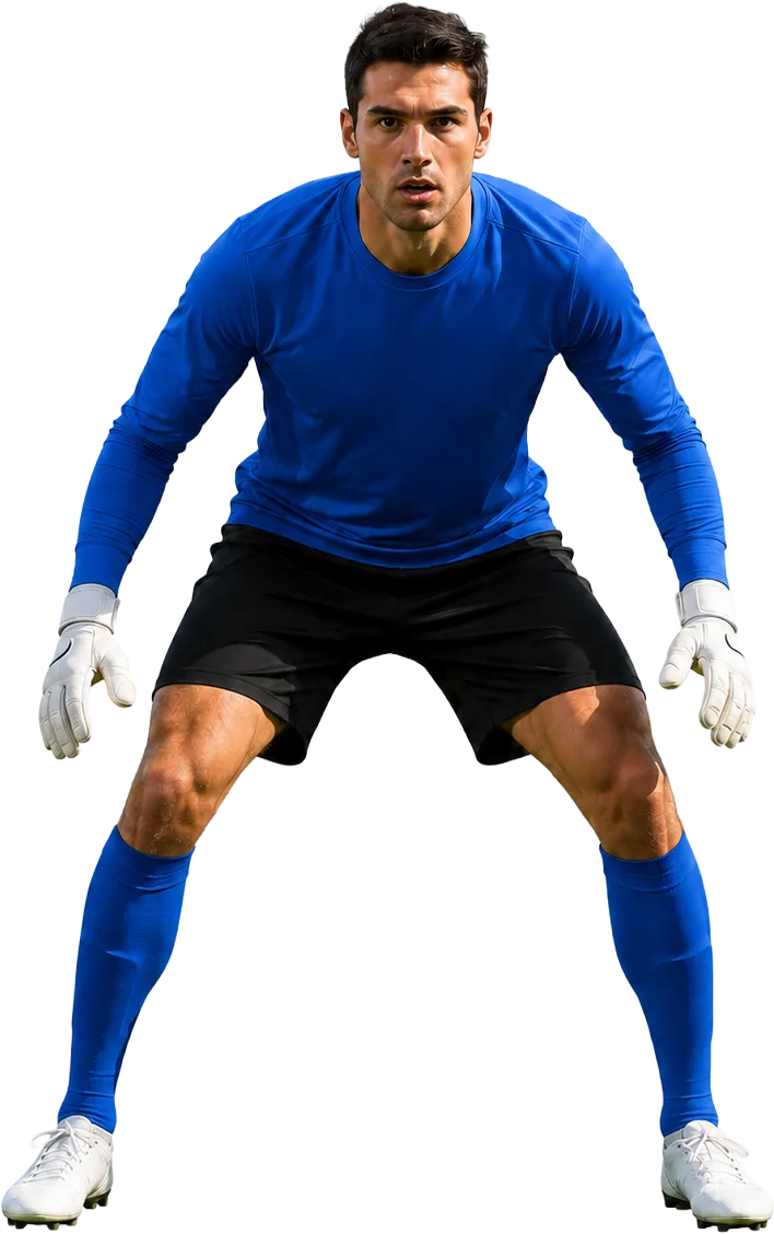 Blue team goalkeeper